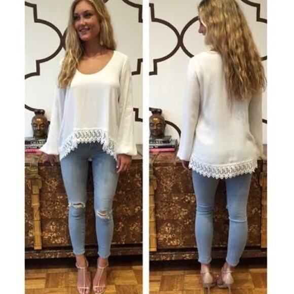 Lovers + Friends Lovers Day Blouse in Ivory - Picture 8 of 8